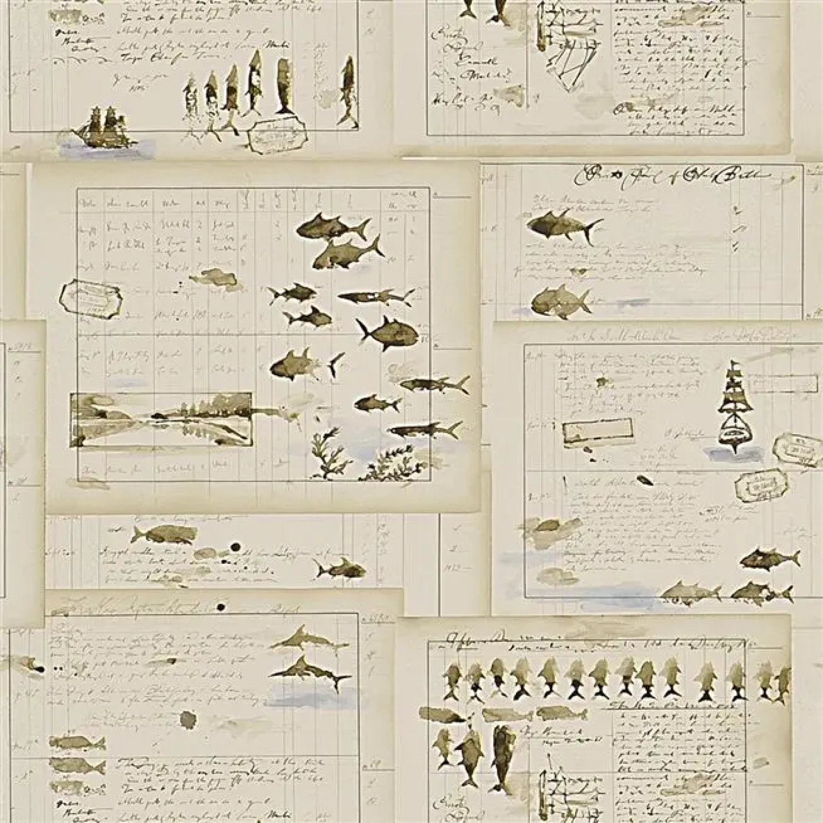 Ralph Lauren Coastal Papers Captains Log